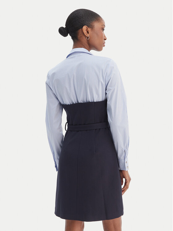 Morgan Morgan Košeľové šaty 261-RIVOL Tmavomodrá Slim Fit