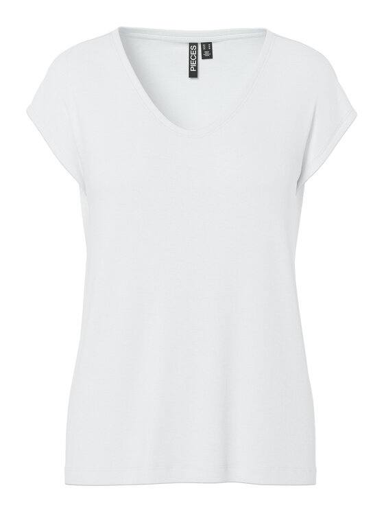 Pieces Pieces T-särk Billo 17078732 Valge Loose Fit