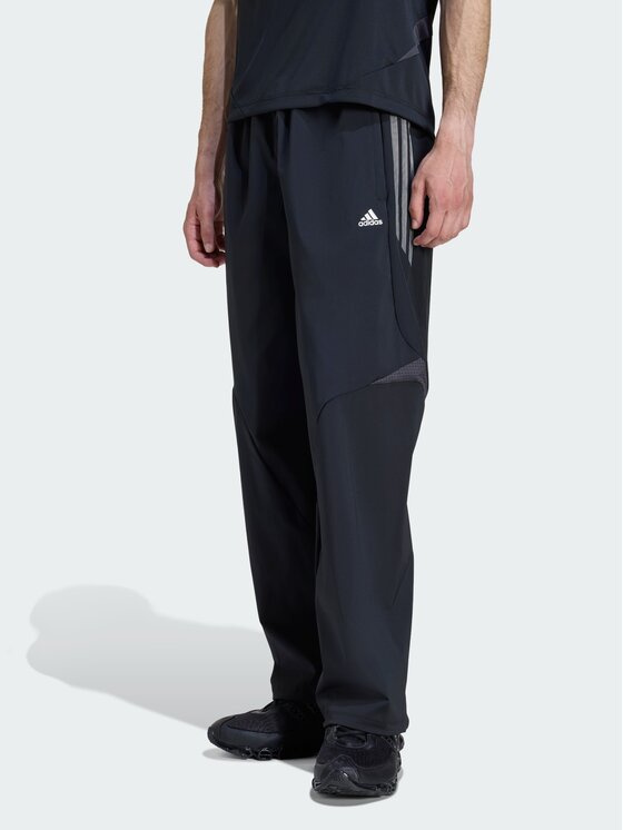 adidas adidas Spodnie dresowe F50 Loose Striped Czarny Loose Fit