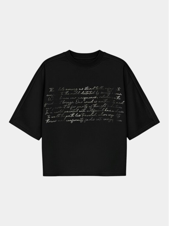 MADE BY SOCIETY MADE BY SOCIETY T-Shirt Tricou CRIMSON VECTOR - T27117 Czarny Basic Fit