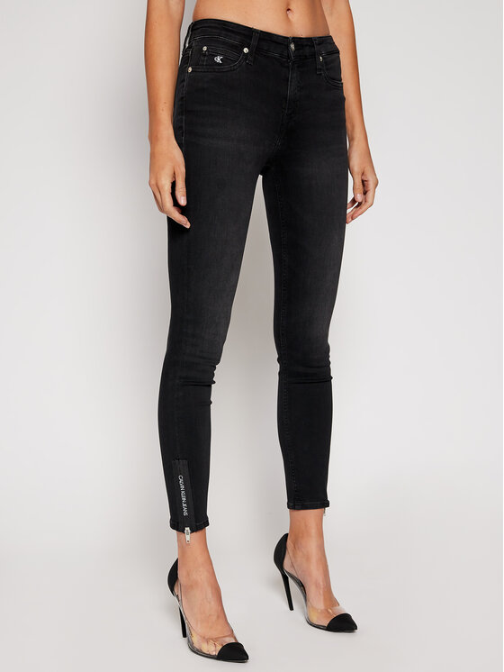 Calvin Klein Jeans jeansy_skinny_fit J20J214542 Juoda Skinny Fit • Modivo.lt