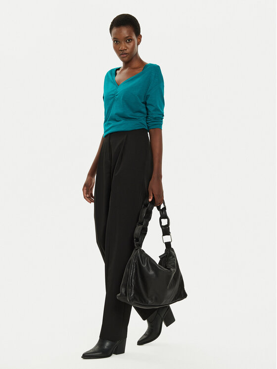 Sisley Sisley Majica 3TNHL400T Tirkizna Regular Fit