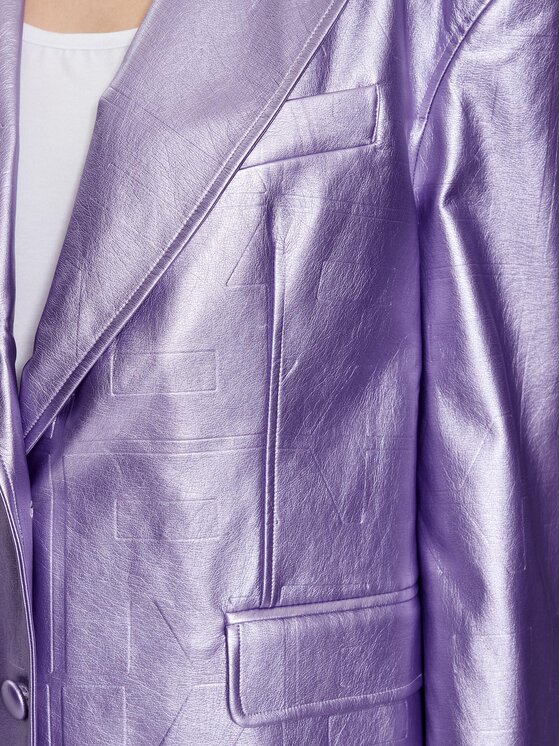 ROTATE ROTATE Сако Embossed Pu 1000932225 Виолетов Oversize