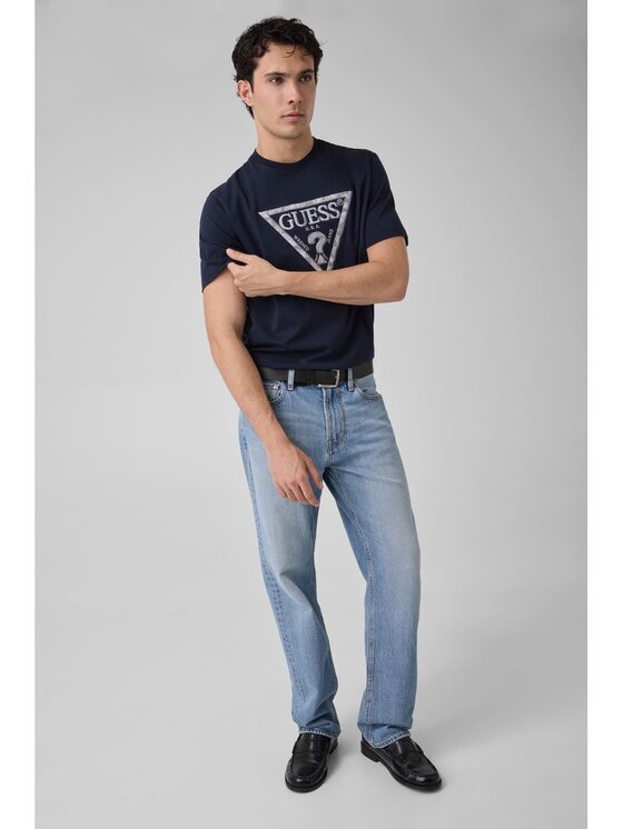 Guess Guess T-Shirt 183289 Modrá Classic Fit