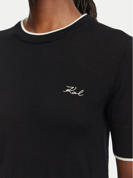 KARL LAGERFELD KARL LAGERFELD Pulover B3W18039 Negru Regular Fit