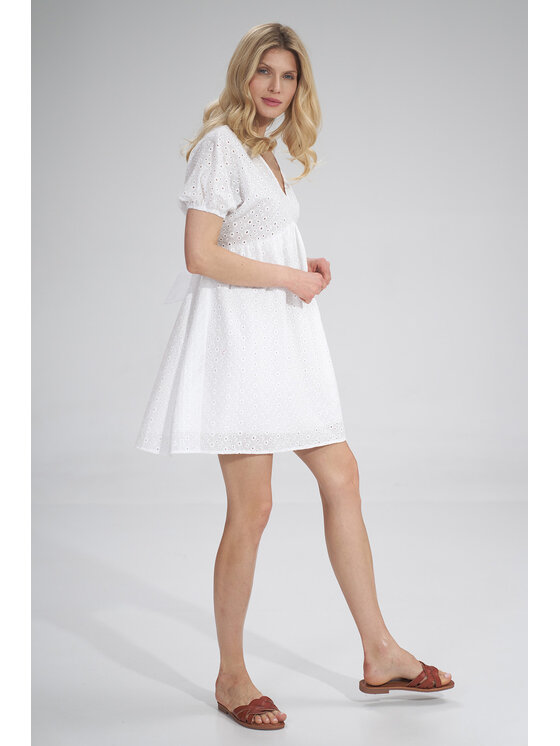 FIGL FIGL Φόρεμα καθημερινό M763 Λευκό Regular Fit