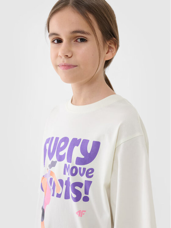 4F 4F T-Shirt 4FJASAW24TTSHF2592-011S Biały Oversize