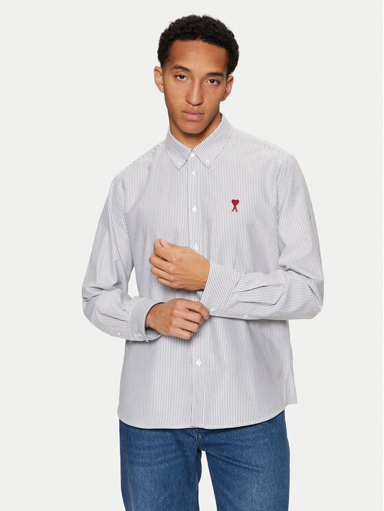 AMI PARIS AMI PARIS Camicia BFUSH063.CO0087 Grigio Regular Fit
