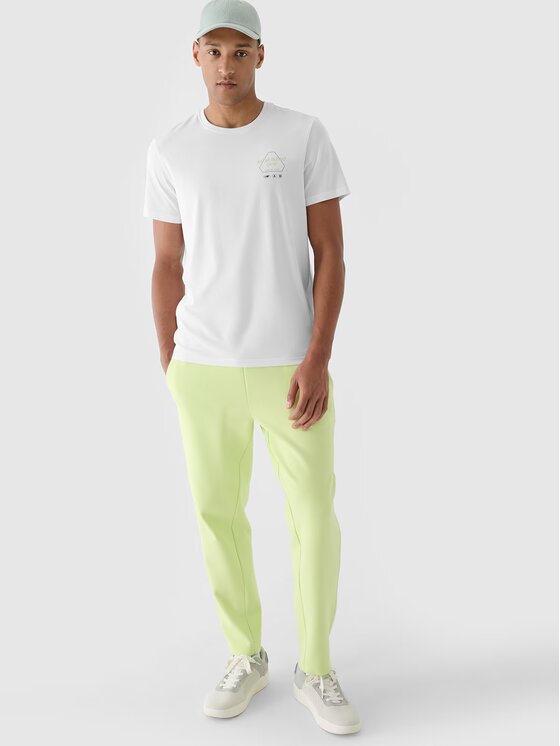 4F 4F T-shirt 4FRAW24TTSHM2302-10S Bianco Regular Fit