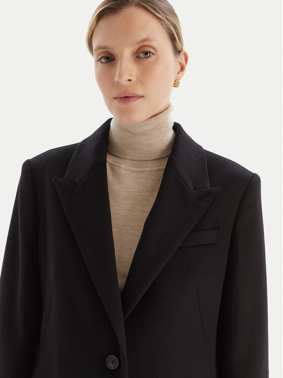 BOSS BOSS Vilnonis paltas Classin 50548371 Juoda Regular Fit