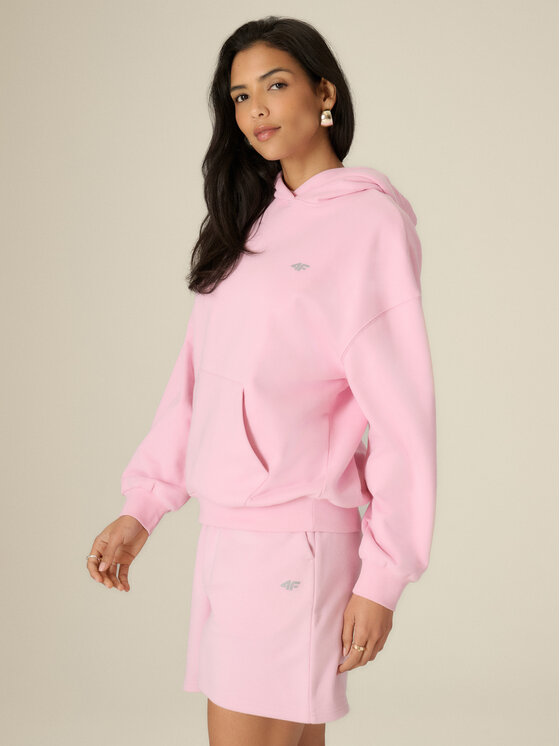 4F 4F Bluza ESSENTIAL 4 Różowy Loose Fit