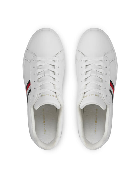 Tommy Hilfiger Tommy Hilfiger Sneakers Essential Court Sneaker Stripes FW0FW07779 Bianco