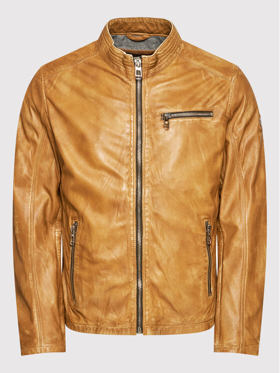 Milestone Milestone Lederjacke MS-Monza 211008 60095 Braun Regular Fit