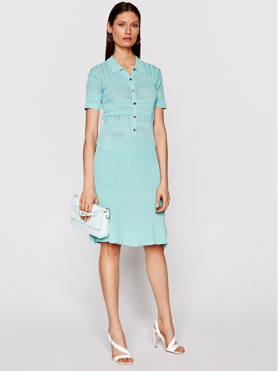 Vestito di maglia 1GG752 5640Z Verde Slim Fit