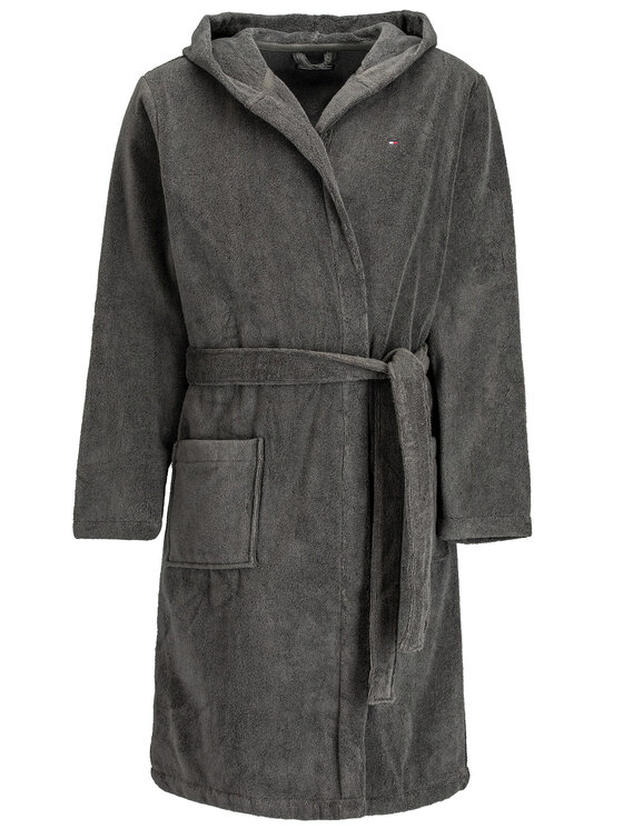 Tommy Hilfiger Tommy Hilfiger Halat Icon Hooded Bathrobe 2S87905573 Gri