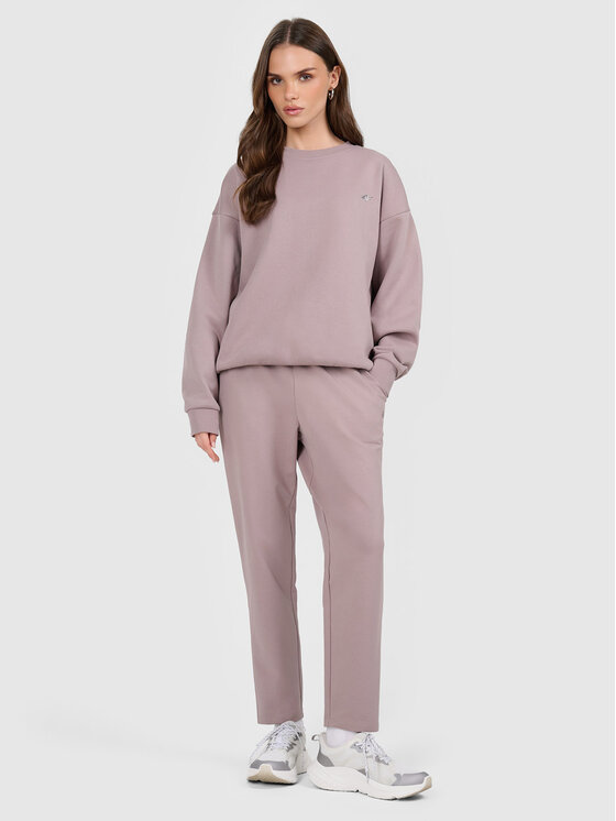 4F 4F Spodnie dresowe ESSENTIALS Beżowy Regular Fit