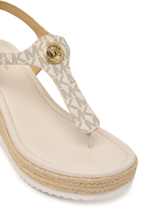 MICHAEL Michael Kors MICHAEL Michael Kors Espadrilky Val Thong Wedge 40S6VAMS1B Écru