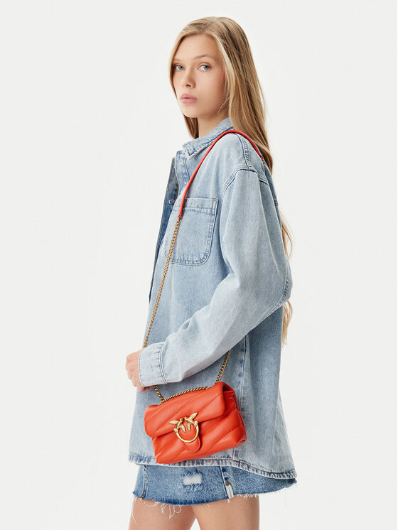 PINKO PINKO Ročna torba Love Puff Baby Cl PE25 PLTT 100040 A0F2 Oranžna