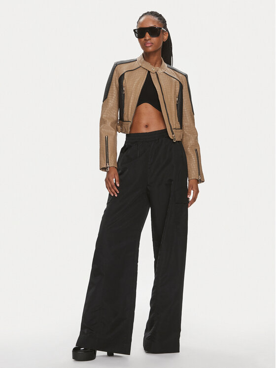 PINKO Pinko Kurtka skórzana Annone Byker. 103208 A1Q9 Brązowy Regular Fit