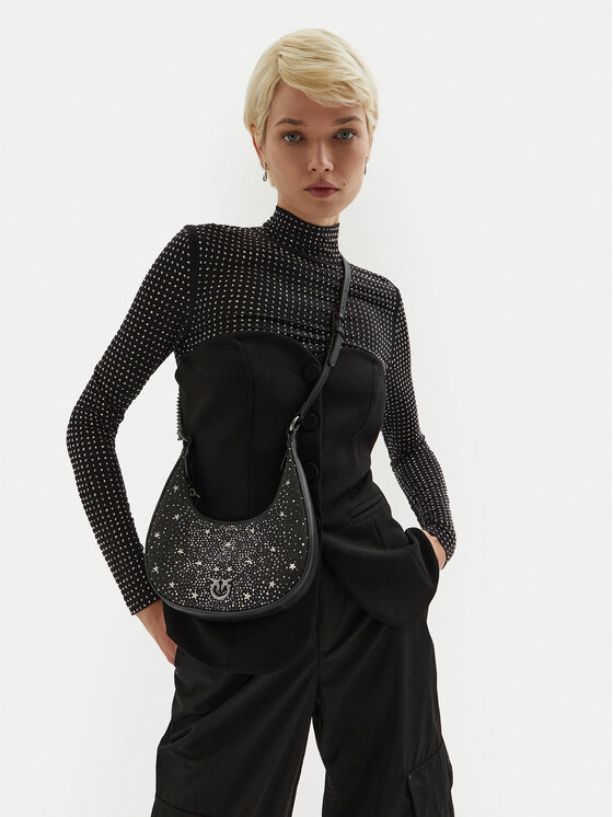 PINKO PINKO Käekott Brioche Hobo Mini AI 24-25 PLTT 101433 A20F Must