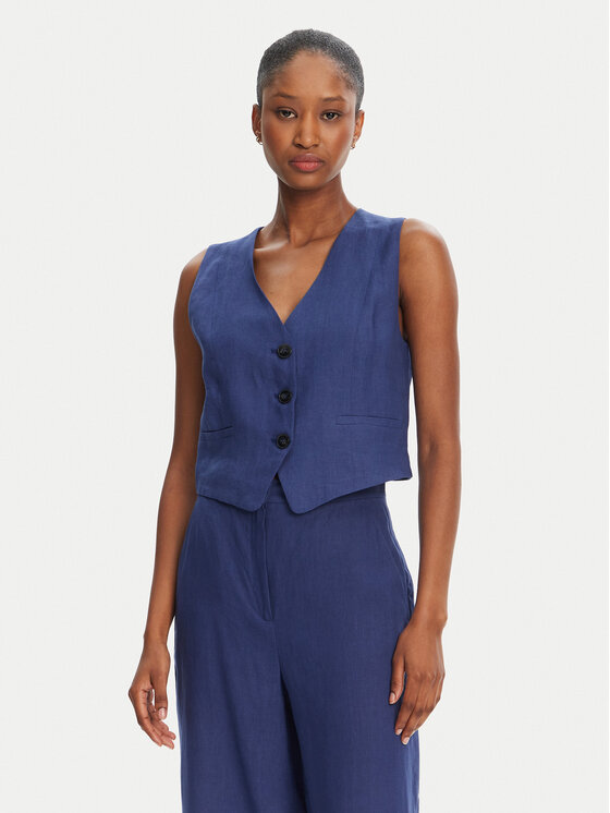 Marella Marella Gilet Anemone 2515151012 Blu Regular Fit
