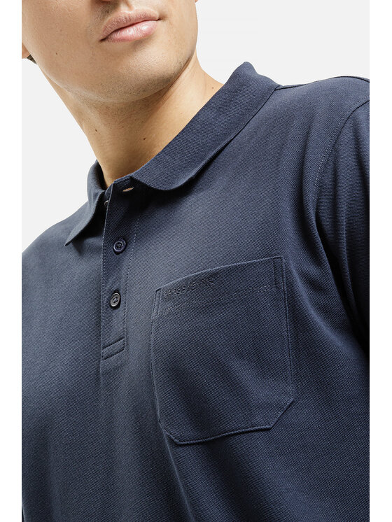 Cross Jeans Cross Jeans Polo 16146-001 Granatowy Regular Fit