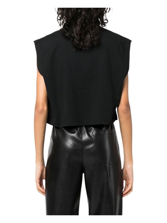 Palm Angels Palm Angels Top pwac011s23jer0011084 Nero Regular Fit