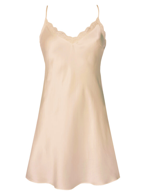 Simone Pérèle Simone Pérèle Noční košile Love Me 1F8940 Écru Slim Fit