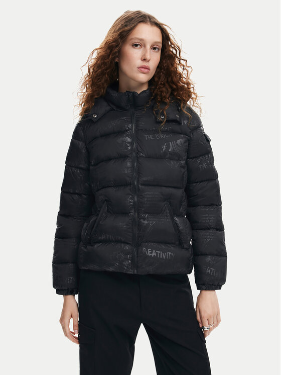 Desigual Zimné bundy Drammen 24WWEWBM Čierna Regular Fit