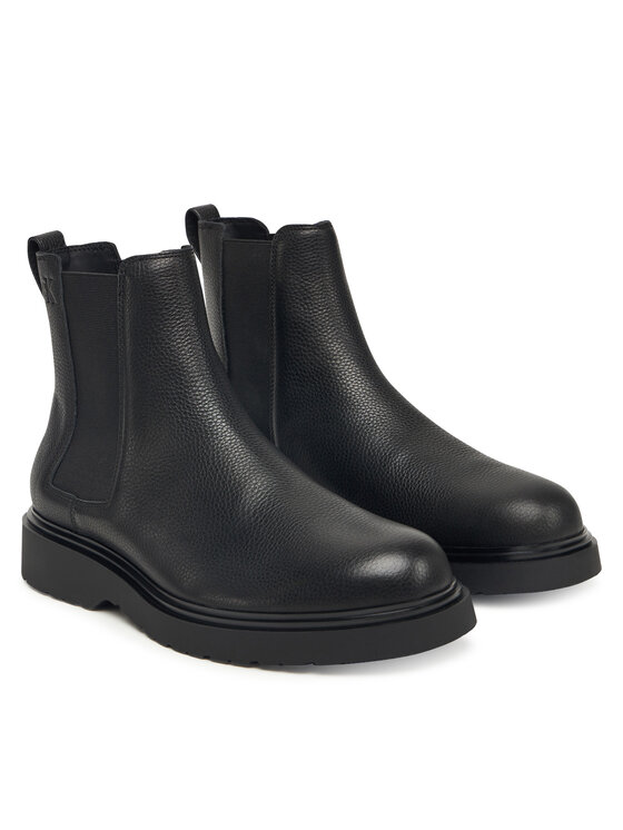Calvin Klein Calvin Klein Μποτάκια με λάστιχο Combat Ess Chelsea Boot Lth YM0YM01374 Μαύρο