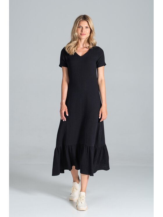 FIGL FIGL Sukienka M827 Czarny Regular Fit
