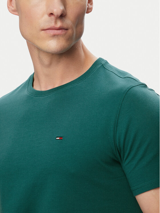 Tommy Jeans Tommy Jeans Majica DM0DM04411 Temno zelena Slim Fit