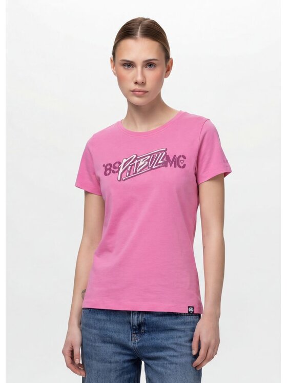 PITBULL PITBULL T-Shirt MC HEART Różowy Regular Fit