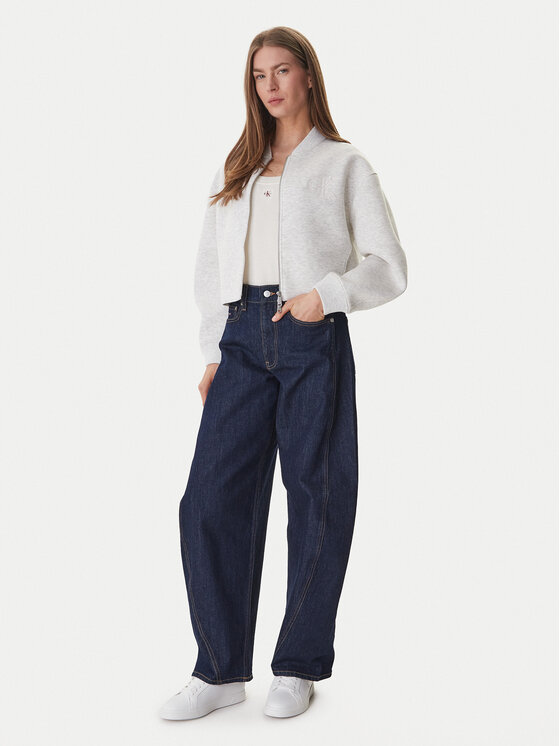 Calvin Klein Calvin Klein Bluza LV047AB508 Beżowy Boxy Fit