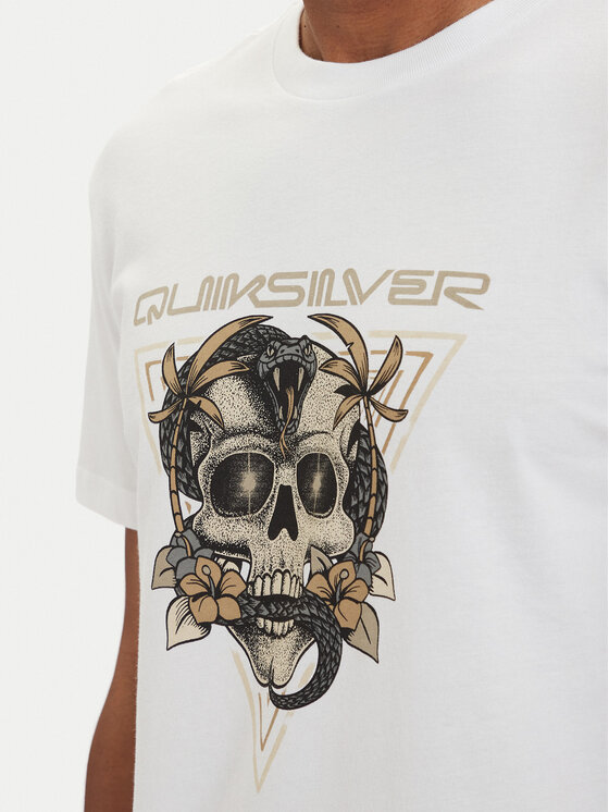 Quiksilver Quiksilver Majica Core Skull EQYZT08176 Bela Regular Fit