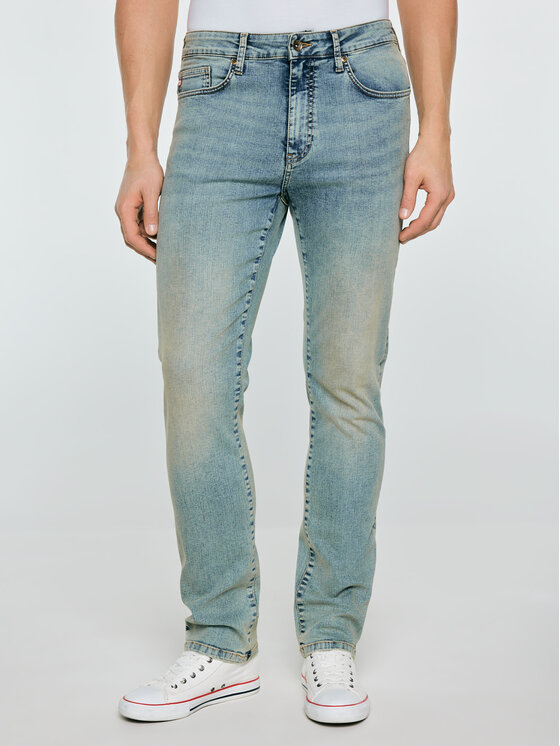 BIG STAR BIG STAR Jeansy TERRY HIGH WAIST Niebieski Slim Fit
