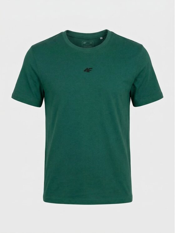 4F 4F T-Shirt 4FWSS26TTSHM3947-40S Zielony ciemny Regular Fit
