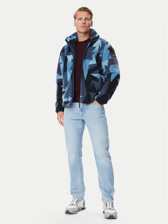 Napapijri Napapijri Fliis T-Fleeve Fz NP0A8AO4 Tumesinine Loose Fit