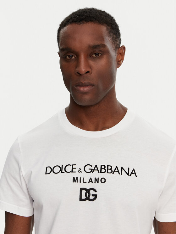 Dolce&Gabbana Dolce&Gabbana T-Shirt G8PD7Z G7B9X Biały Regular Fit