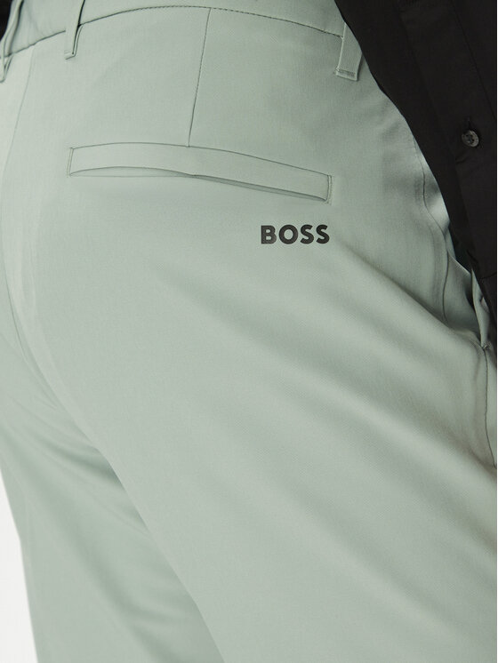 BOSS BOSS Kalhoty z materiálu T_Commuter-Slim 50534303 Zelená Slim Fit