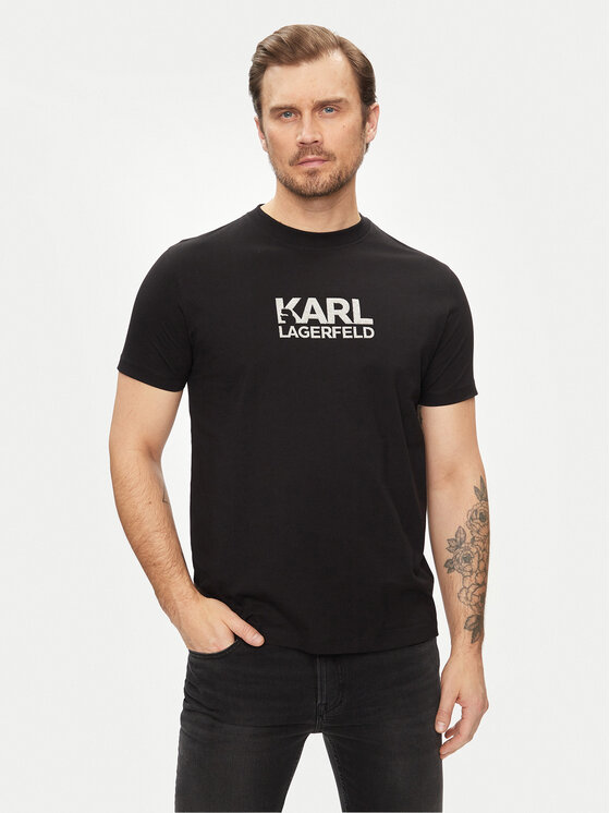 KARL LAGERFELD T-shirt 755060 542241 Crna Regular Fit