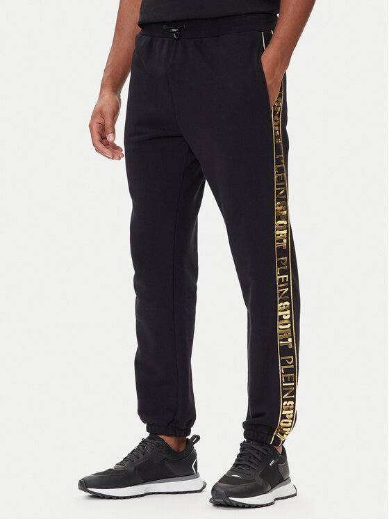 Plein Sport Plein Sport Pantaloni trening PAEC MJT2602 STE003N Negru Regular Fit
