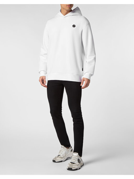 PHILIPP PLEIN PHILIPP PLEIN Bluza 14863 Biały Regular Fit