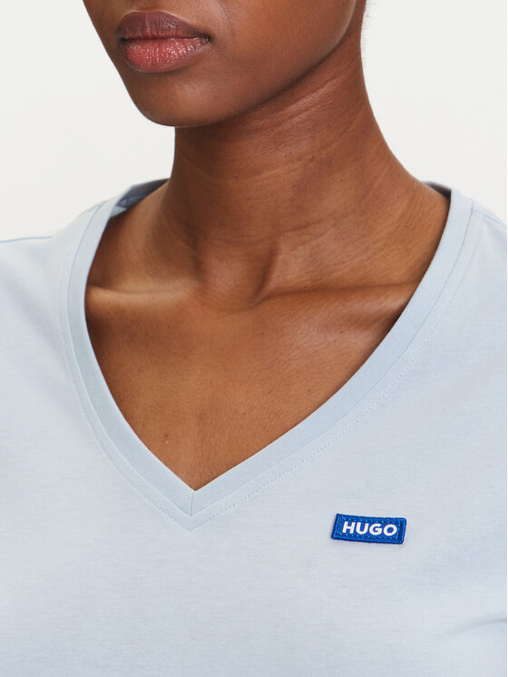 HUGO HUGO T-Shirt Classic 50513667 Błękitny Slim Fit