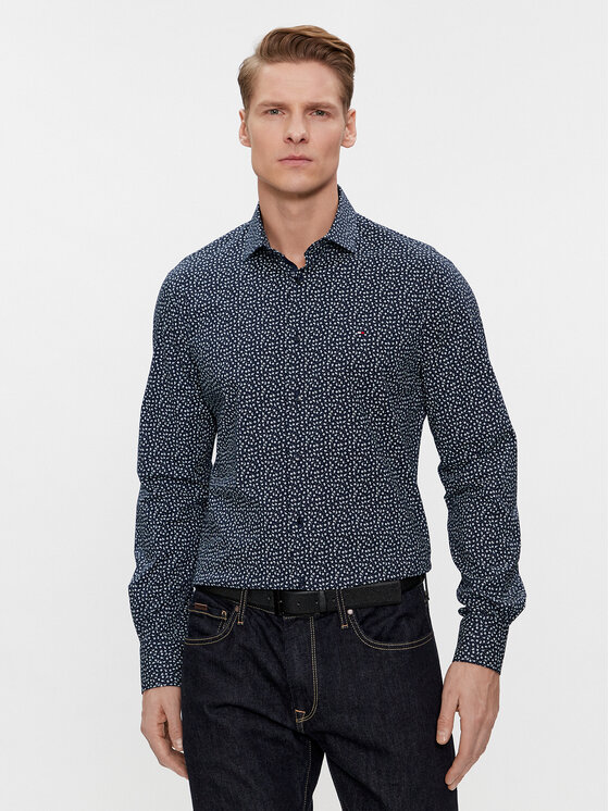 Tommy Hilfiger Košeľa MW0MW33836 Modrá Slim Fit