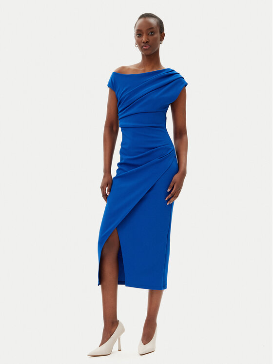 Rinascimento Rinascimento Koktel haljina CFC0019898002 Plava Regular Fit