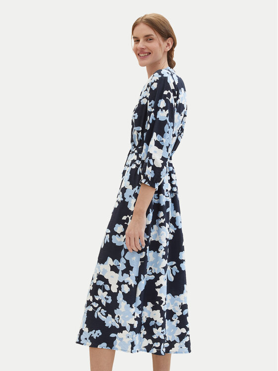 Tom Tailor Tom Tailor Košeľové šaty 1040361 Modrá Regular Fit