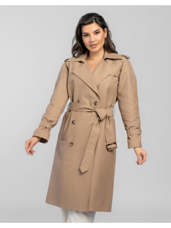 Salme Salme Trencz Adrianna Brązowy Regular Fit