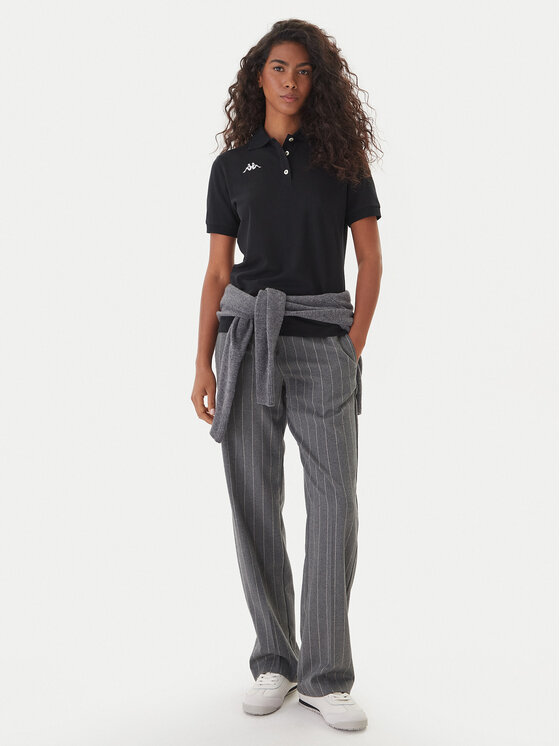 Kappa Kappa Poloshirt Logo Sharas Wss 302B3C0 Schwarz Regular Fit