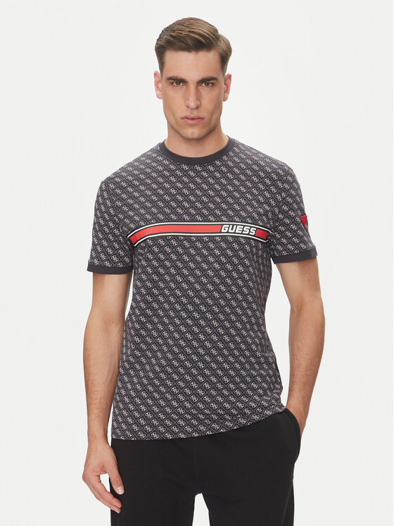 Guess Męski T-Shirt, rozmiar XXL, Czarny, Jamey Z2BI09 J1314